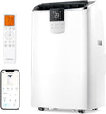 Mobile Air Conditioner 12000BTU with Exhaust Hose, 4-in-1 Mobile Air Conditioner with Window Seal, App Control + Remote Control, Quiet Operation, 24-Hour Timer [Energy Class A]